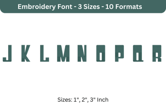 Jeopardy Font J to R: A Seasonal Embroidery Staple