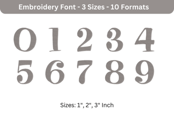 Pixie Font 0 to 9: A Charming Embroidery Font for Meaningful Personalized Gifts